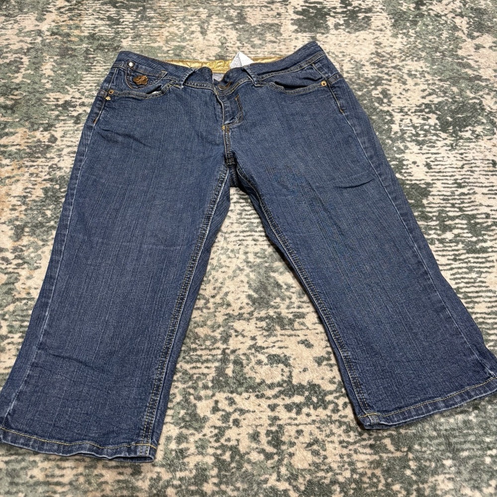 Dercon denim capris Vintage Size 13 Embellished